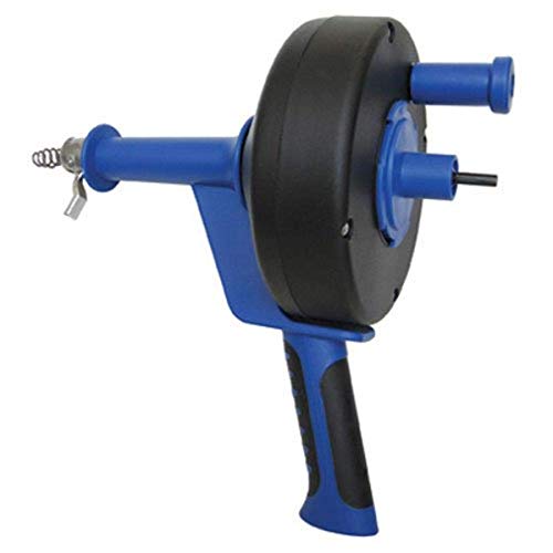 SPINFEED 25 Foot Drum Auger  Auto Extend and Retractable Plumbing