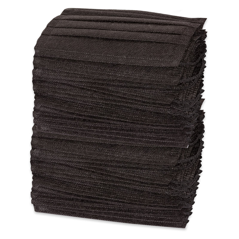 Essentially Yours 100 Pcs 3 Ply Ear Loop Disposable Black Face Masks