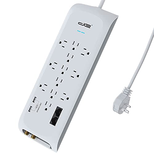 surge-protector-with-4-2-amp-usb-12-outlet-white-6-ft-840140392616