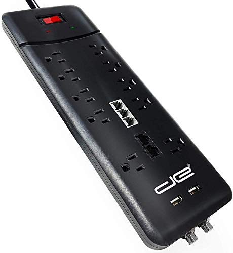 12-outlet-surge-protector-6000j-w--usb-8-ft-black-812376042603