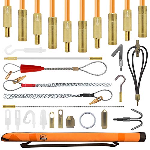 wire-and-cable-pulling-kit-33ft-fiberglass-rod-with-rubber-812376019643