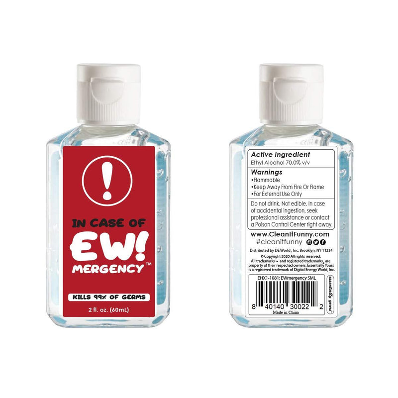 Hand Sanitizer, In Case of Ewmergency, 2 oz, 6 Pack