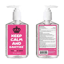 Hand Sanitizer, Keep Calm and Sanitize, 8 oz, 3 Pack