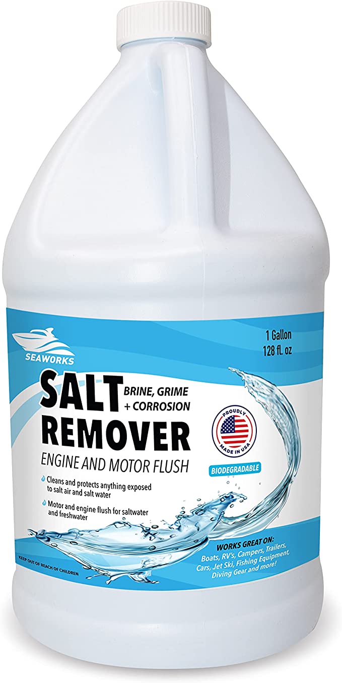 Seaworks Flush Mixer with Quart/32 floz Salt Remover Concentrate Spray for Boats, Vehicle Exterior, Engine and Motor Flush (128 FL OZ)