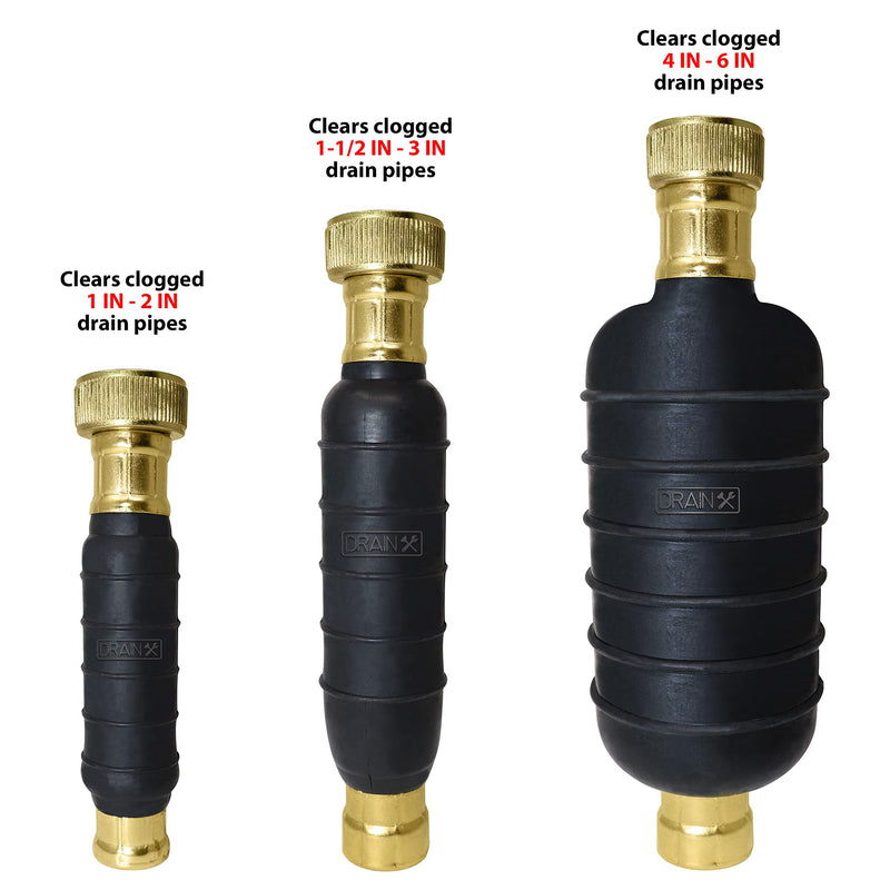 Small + Medium + Large Drain Bladder Dual Valve