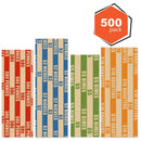 500 Flat  Striped Coin Wrappers