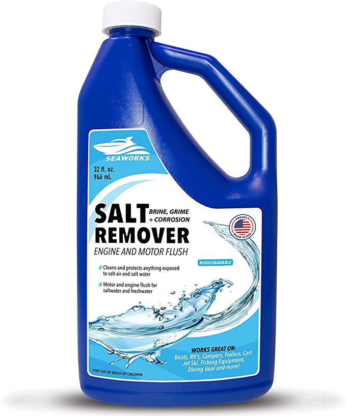 Seaworks Flush Mixer with Quart/32 floz Salt Remover Concentrate Spray for Boats, Vehicle Exterior, Engine and Motor Flush (32 FL OZ)