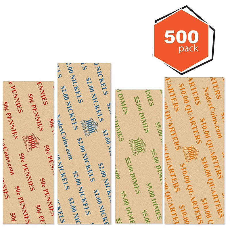 500 Flat  Italic Coin Wrappers