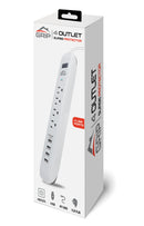 Grip 4 Outlet Powerstrip Surge Protector with 4x USB ports